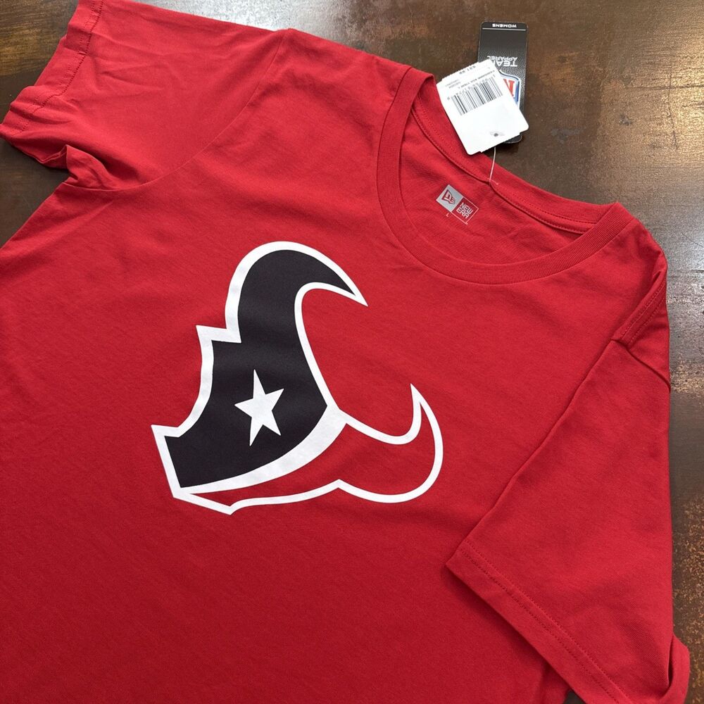 NFL Football Houston Texans Red battle fan sportswear Fan T-shirt New Era Women